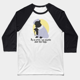 Cat artist Baseball T-Shirt